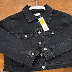 NWT GB Girls Charcoal Jean NYC Jacket